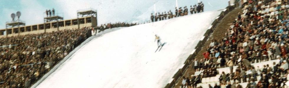 8.2.1964 Olympische Winterspiele Innsbruck Auslauf des Sprunghügels