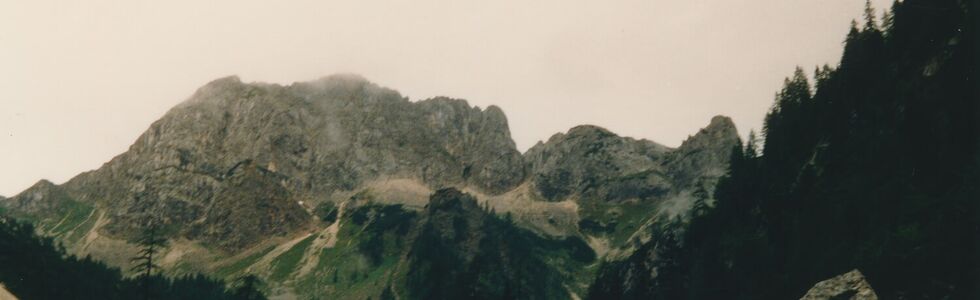 Quellbereich der Salzach von oben gesehen.