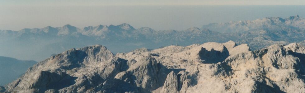 Quellbereich der Salzach von oben gesehen.