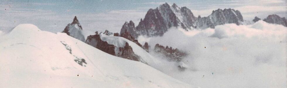 02.08.1959 - So sah es während der Überfahrt von Chamonix nach Courmayeur aus.